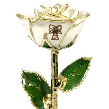 11" Personalized Sigma Chi Badge Rose Gift