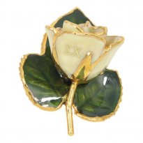 Sigma Chi Greek Letters 24k Gold Rose Brooch
