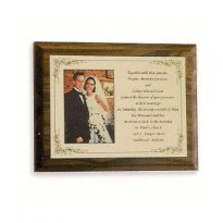 Engraved Wedding Photo and Invitation Plaque