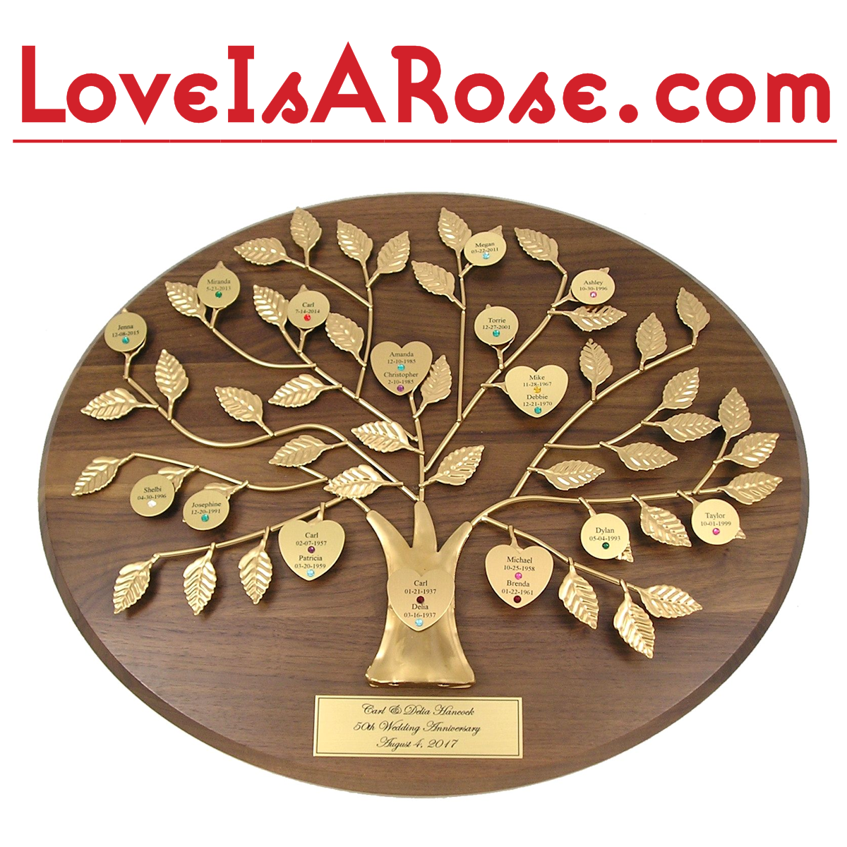 Engraved Family Tree