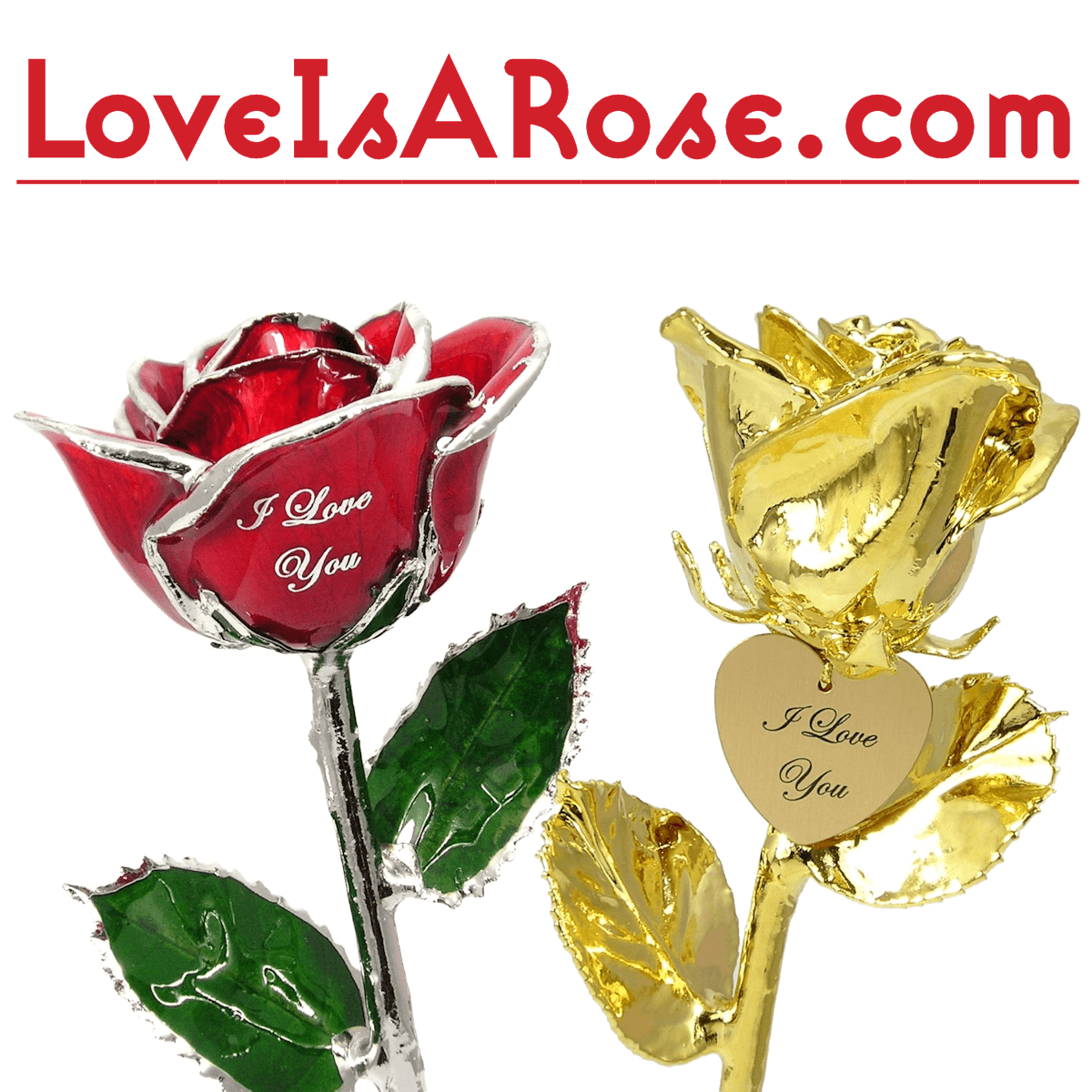 Personalized Gold Roses and Anniversary Gifts: Love Is A Rose