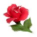 Silver Trim Porcelain Rose