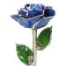 Platinum Trimmed Dark Blue Rose