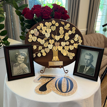 Custom 70th Anniversary Gift: Family Tree